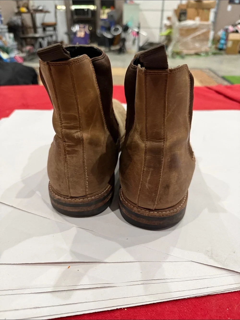 Nisolo Tan Leather Chukka Chelsea Boots